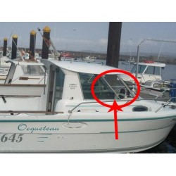 Vitre latérale avant en plexiglass  pour bateau Ocqueteau 645