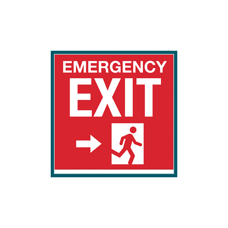 Sticker sortie de secours emergency