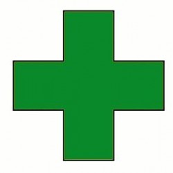 Sticker repérage de trousse à pharmacie croix-verte