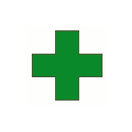 Sticker repérage de trousse à pharmacie croix-verte