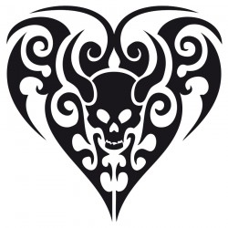 Sticker Tribal Coeur et démon
