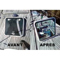 Vitrage de rechange pour panneaux de pont LEWMAR 47 x 47 cm