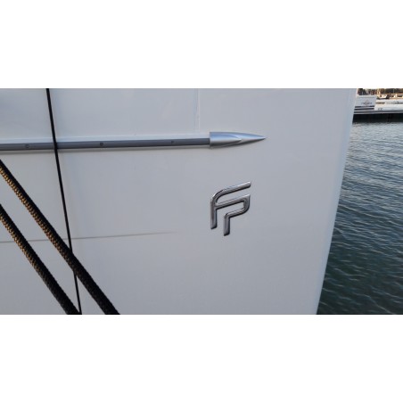 Sticker Fountaine Pajot logo pour bateau catamaran à voile et moteur