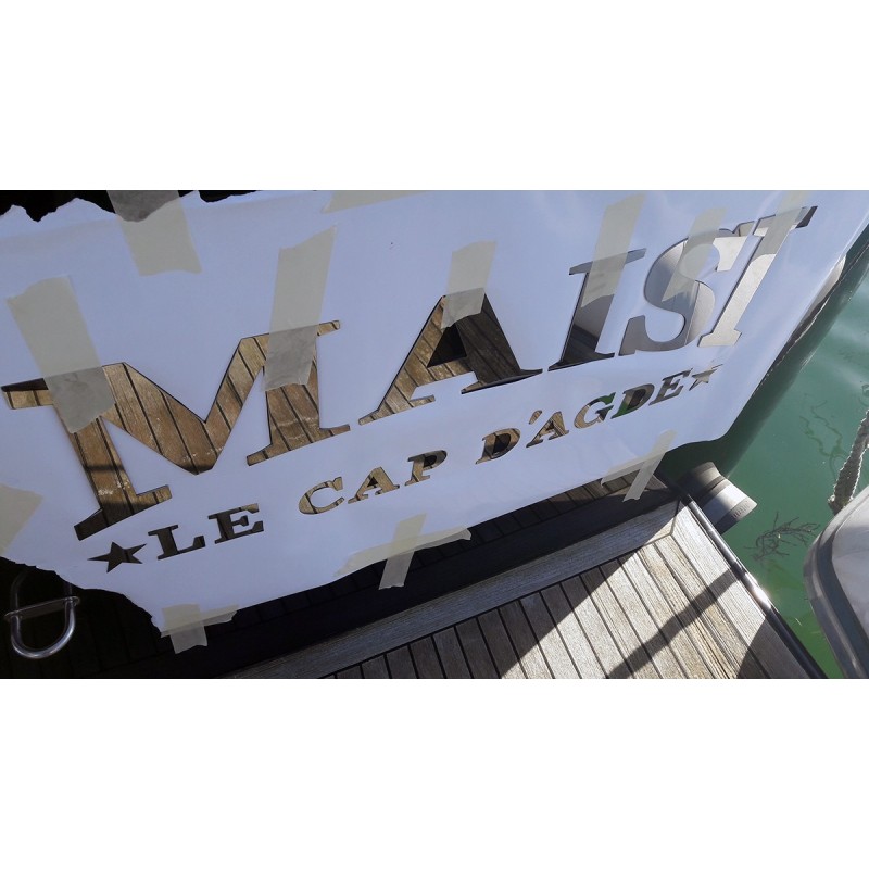 Nom de bateau en inox