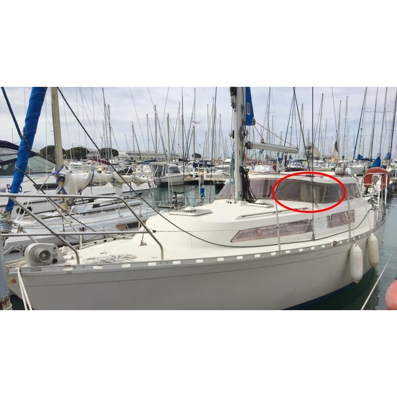 Pare-brise de coté Evasion 29 en plexiglass pour bateau