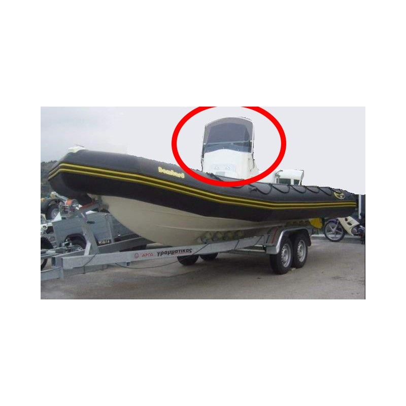 Pare-brise Bombard DB 730 en plexiglass pour bateau