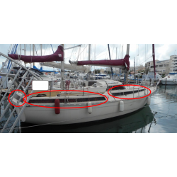 Hublots complets Evasion 37 en plexiglass pour bateau