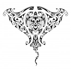 Vinilo tiburon y tortuga maorí para barco