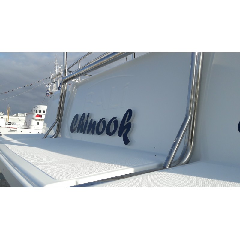 Lettres LED et Inox 316 L poli miroir