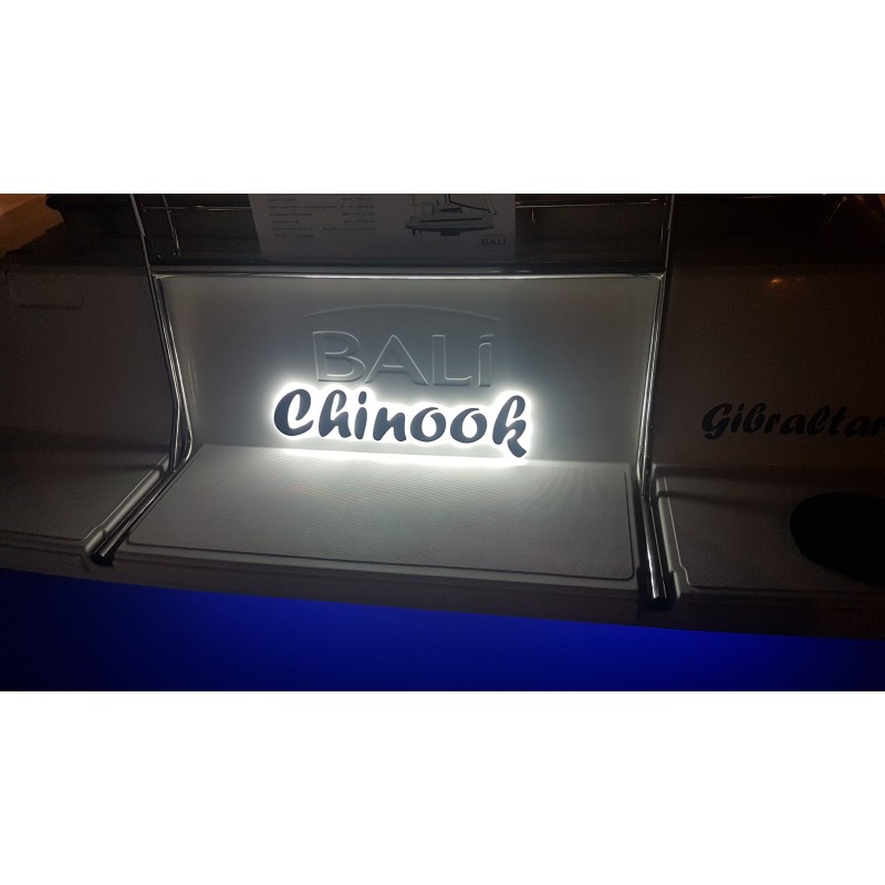 Lettres LED et Inox 316 L poli miroir