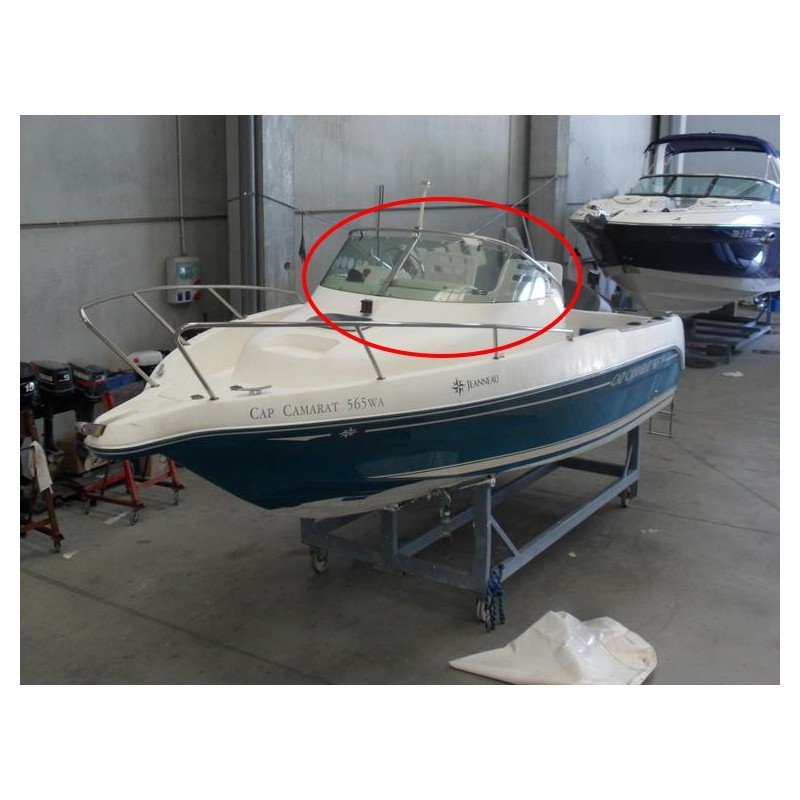 Cap Camarat 565 WA Jeanneau pare-brise en plexiglass pour bateau