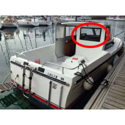Esteou 630 vitre arrière en plexiglass pour bateau