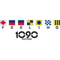 Sticker Feeling long 2 noir pour coque de bateau