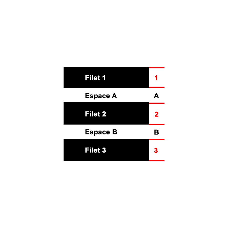 Triple bandes et filets adhésifs décoratifs, 3 couleurs au choix, longueur 12m