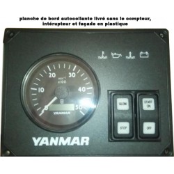 Dashboard sticker for YANMAR MARINE engine dashboard type B 129271-91302 without keys in high quality adhesive.