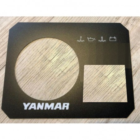 Dashboard sticker for YANMAR MARINE engine dashboard type B 129271-91302 without keys in high quality adhesive.