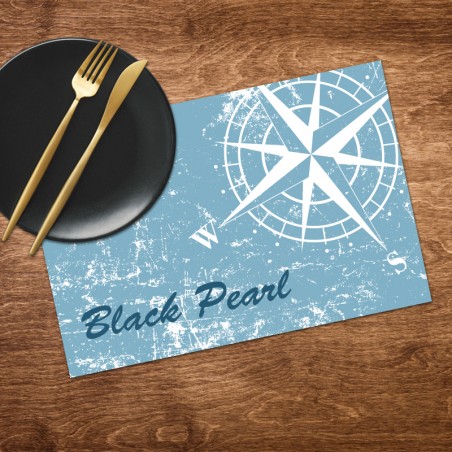 Compass placemat with boat name option