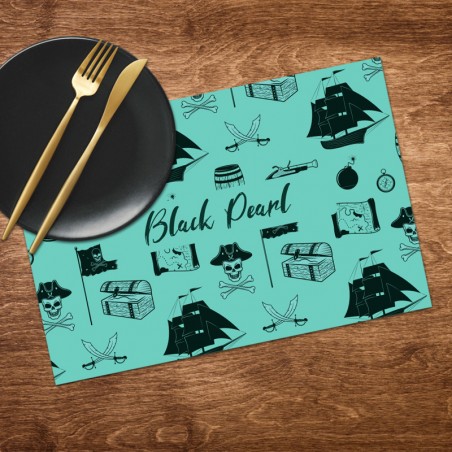 Pirate placemat with boat name option