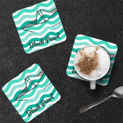 Wave origami coaster with boat name option