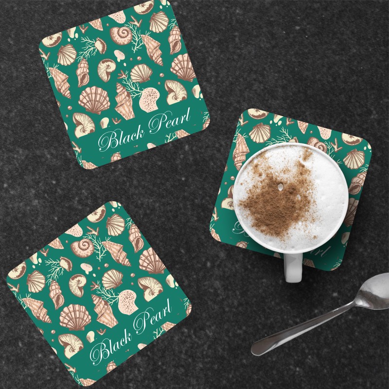 Portavasos de mariscos con opción de nombre de barco