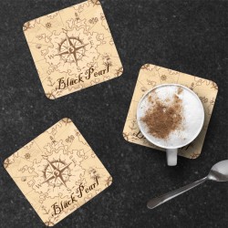 Old map coaster with boat name option