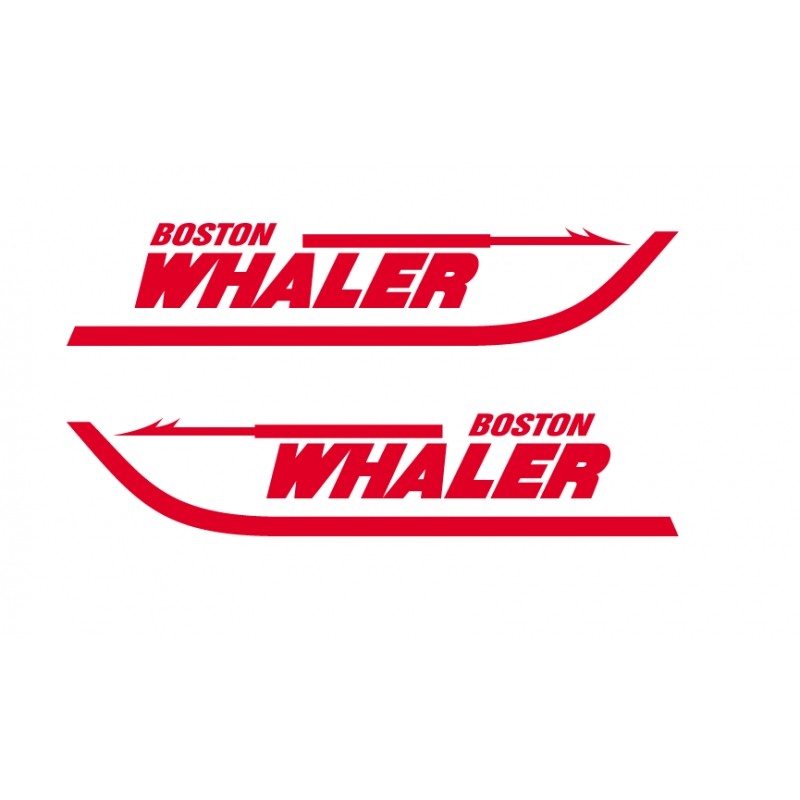 Autocolante com logotipo Boston WHALER em relevo