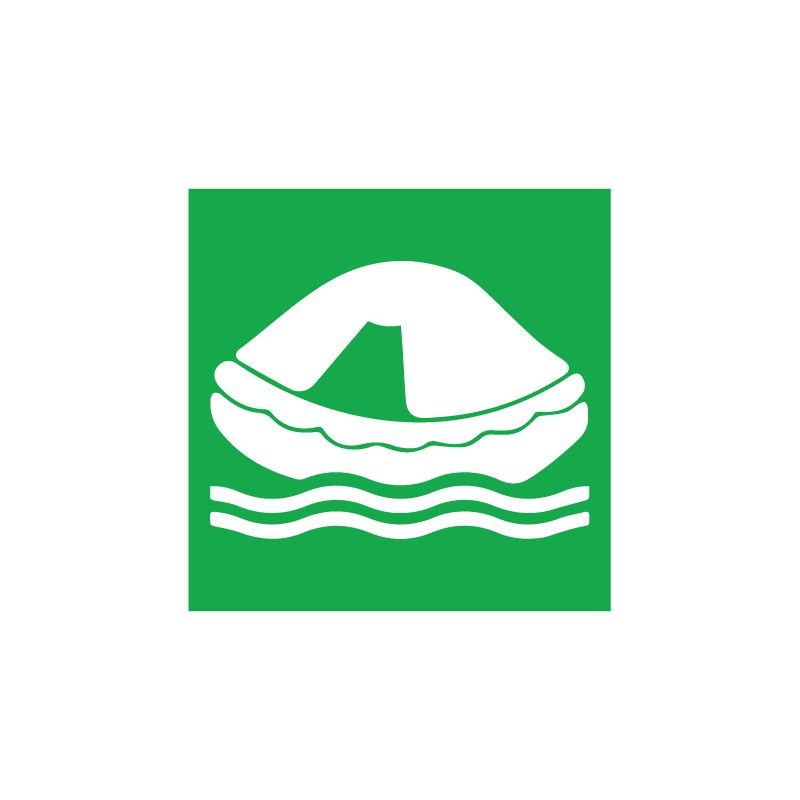 Adhesivo marcador de bote salvavidas