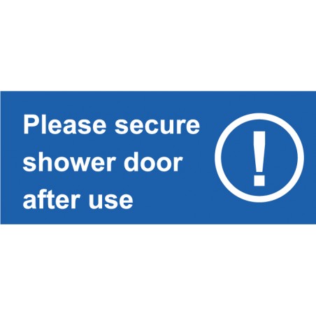 Shower instruction sticker