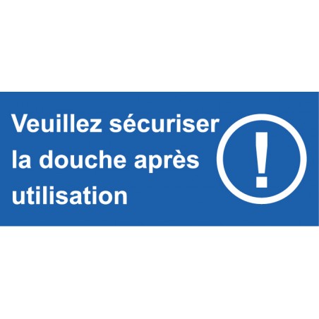 Sticker instruction douche en Français
