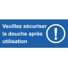 Sticker instruction douche en Français