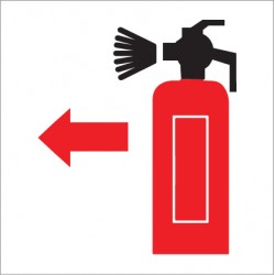 Sticker repérage d'extincteur avec flèche de direction