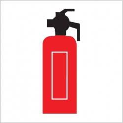Autocolante de identificação do extintor de incêndio