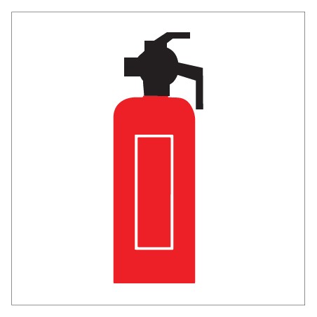 Fire extinguisher marker sticker