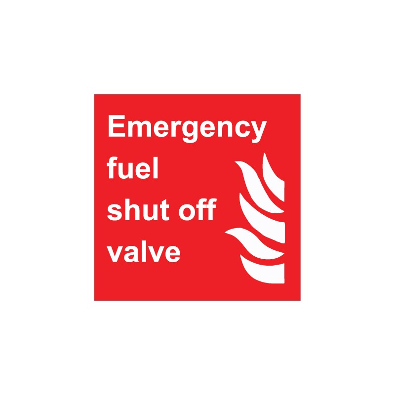 Fire instruction sticker