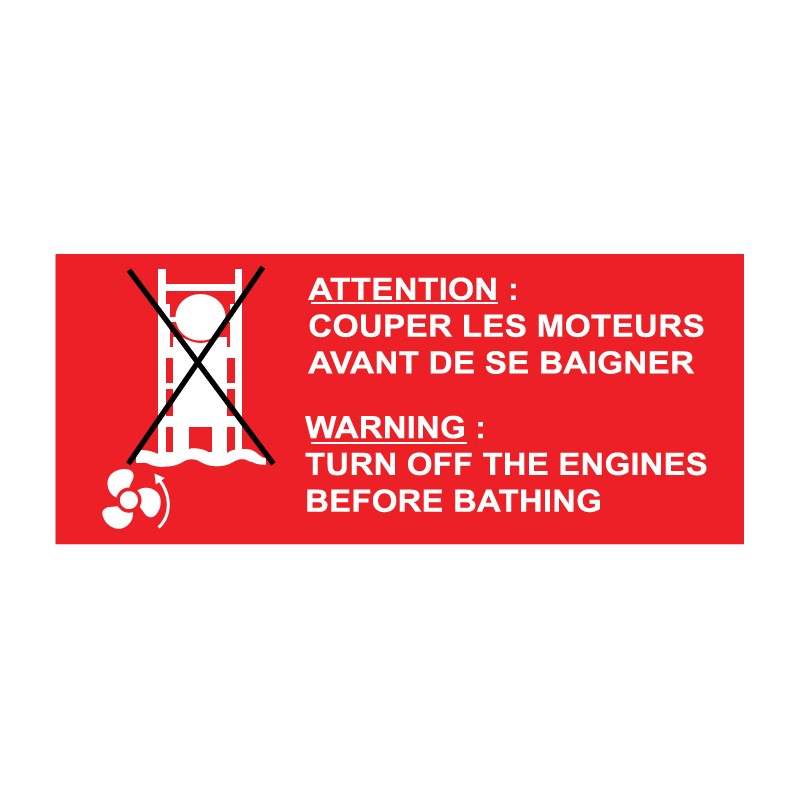 Sticker instruction moteur