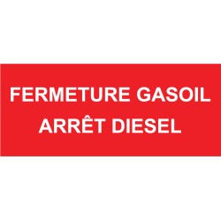 Autocolante de instrução de fecho de combustível