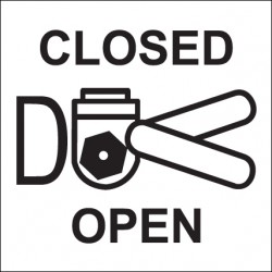 Valve direction indicator sticker