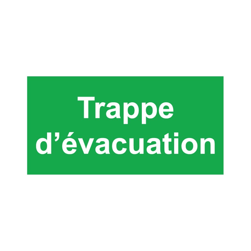 Etiqueta de identificación de la trampilla de evacuación