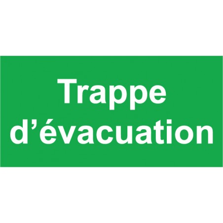 Etiqueta de identificación de la trampilla de evacuación