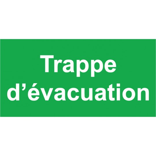Sticker repérage trappe évacuation