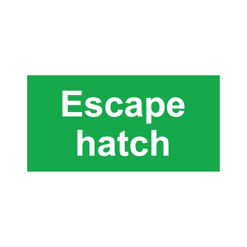 Evacuation hatch marking sticker