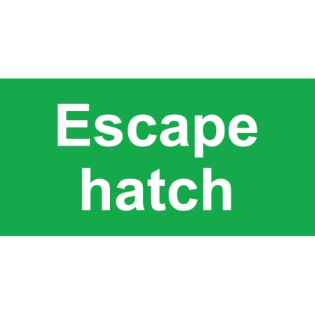 Evacuation hatch marking sticker