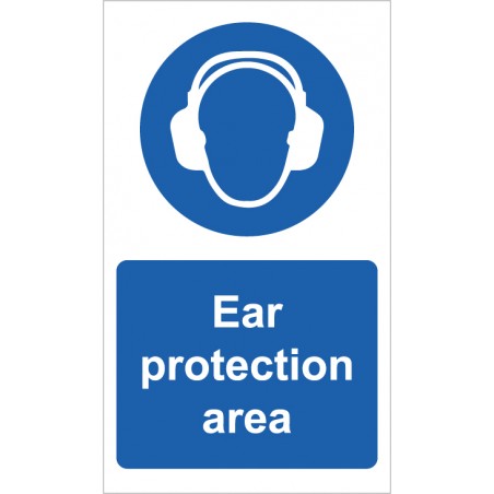Sticker protection auditive obligatoire en anglais