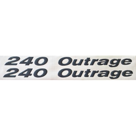 Outrage Boston Whaler 240 sticker in relief