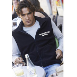 Gilet micropolaire homme avec broderie