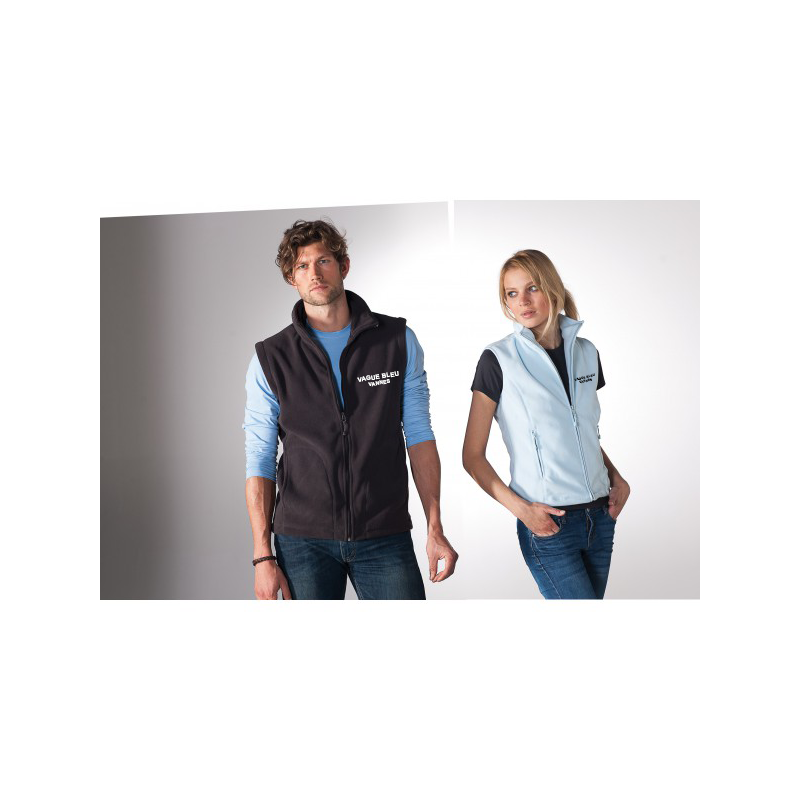 Gilet micropolaire homme avec broderie