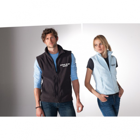 Gilet micropolaire homme avec broderie
