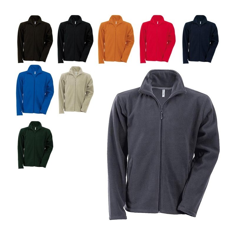 Veste micropolaire homme avec broderie