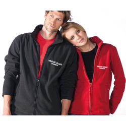 Veste micropolaire homme avec broderie