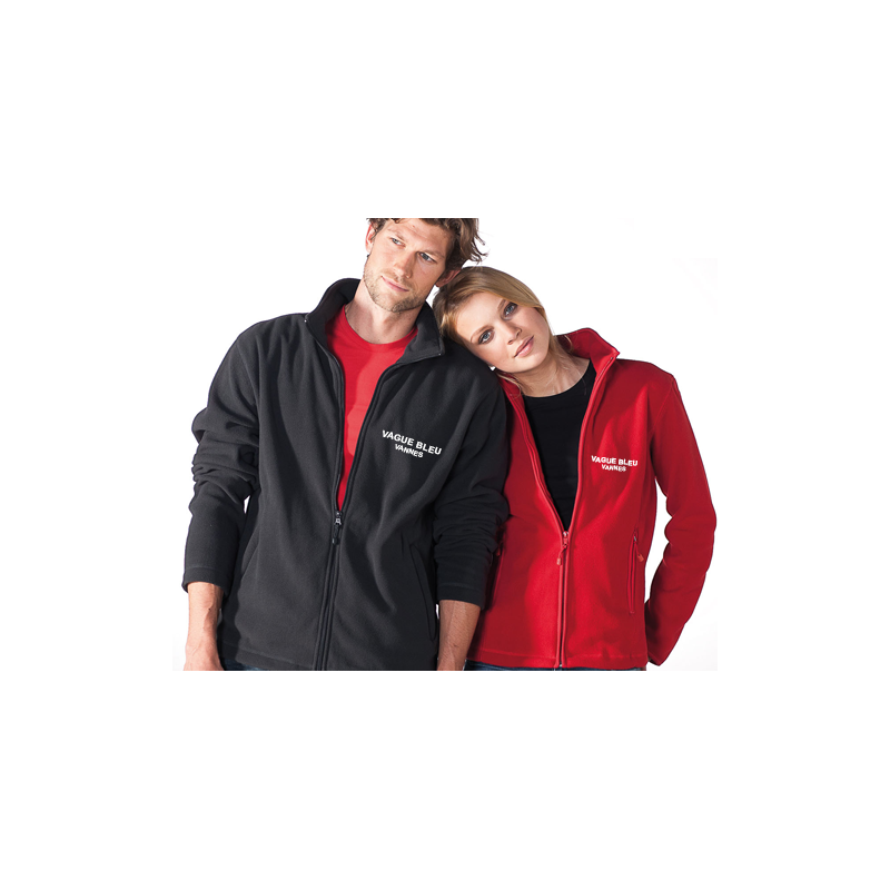 Veste micropolaire femme avec broderie